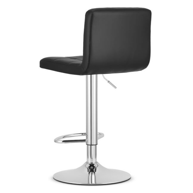 Bárszék Prot, fekete műbőr/króm