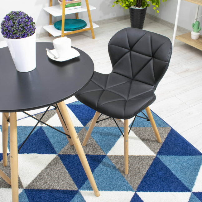 Skandináv stílusú kerek étkező asztal 60 cm Todi – fekete