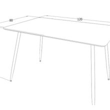 Asztal Remus – tölgyhatású (120x80cm)