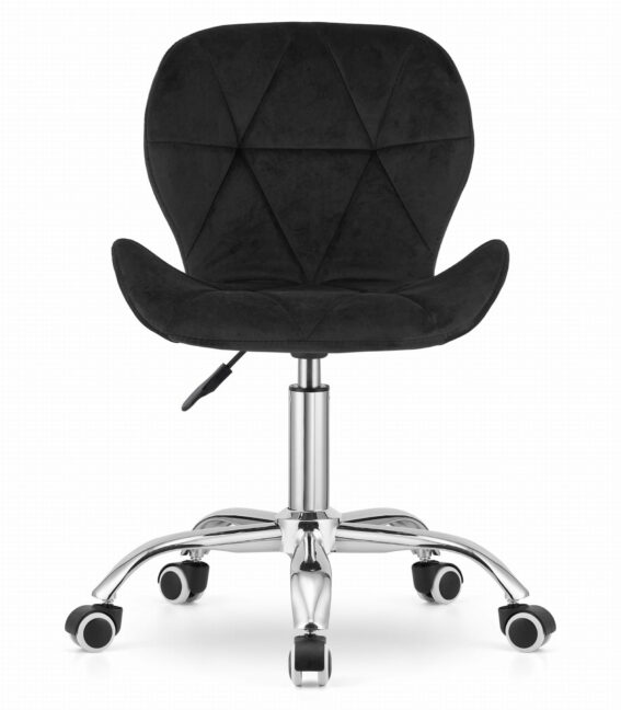 Bársony irodai forgószék AVOLA – fekete bársony