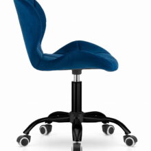 Bársony irodai szék Noto – kék bársony/fekete