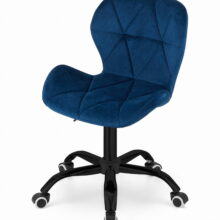 Bársony irodai szék Noto – kék bársony/fekete