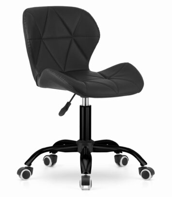 Műbőr irodai szék Noto – fekete/fekete