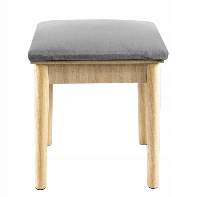 Fésülködő asztal székkel és LED tükörrel – fehér