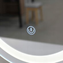 Fésülködő asztal székkel és LED tükörrel – fehér