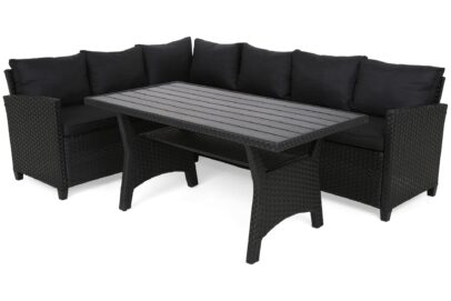 Rattan kerti bútor szett LAGOS – fekete