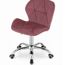 Bársony irodai szék Avola – rózsaszín