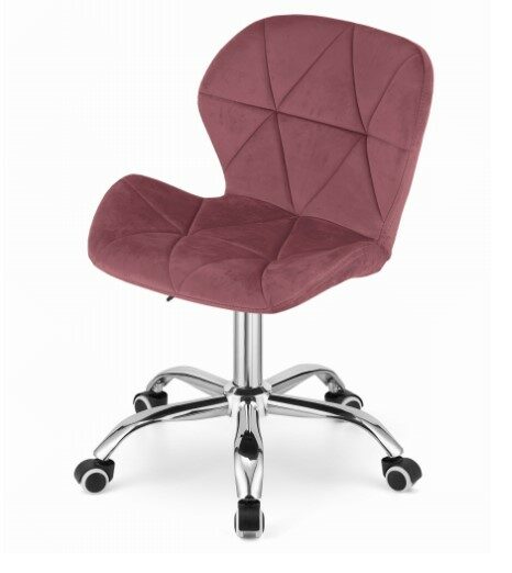 Bársony irodai szék Avola – rózsaszín