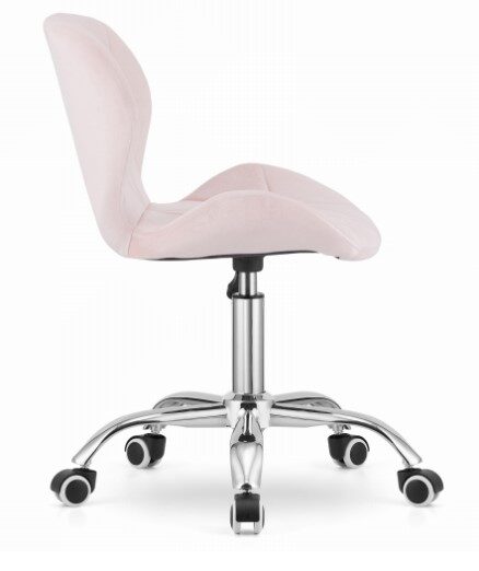 Bársony irodai forgószék AVOLA – világos rózsaszín