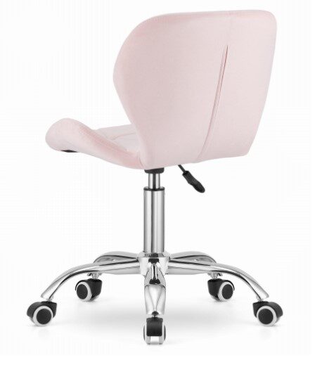 Bársony irodai forgószék AVOLA – világos rózsaszín