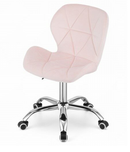 Bársony irodai szék Avola – világos rózsaszín