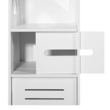 Keskeny fürdőszobai szekrény – fehér 80 cm