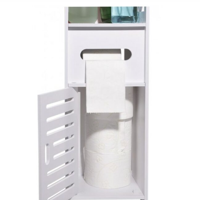 Keskeny fürdőszobai szekrény 2 – fehér 120 cm