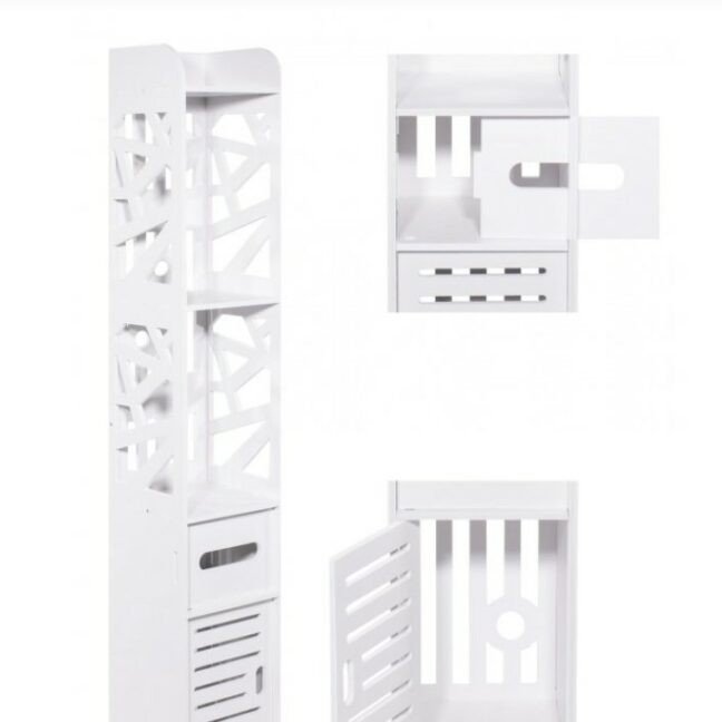 Keskeny fürdőszobai szekrény 2 – fehér 120 cm