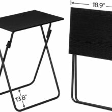Összecsukható dohányzóasztal/oldalasztal szett 2db- fekete