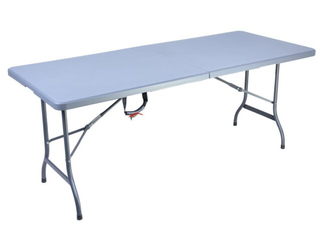 Összecsukható catering asztal 180 cm – szürke